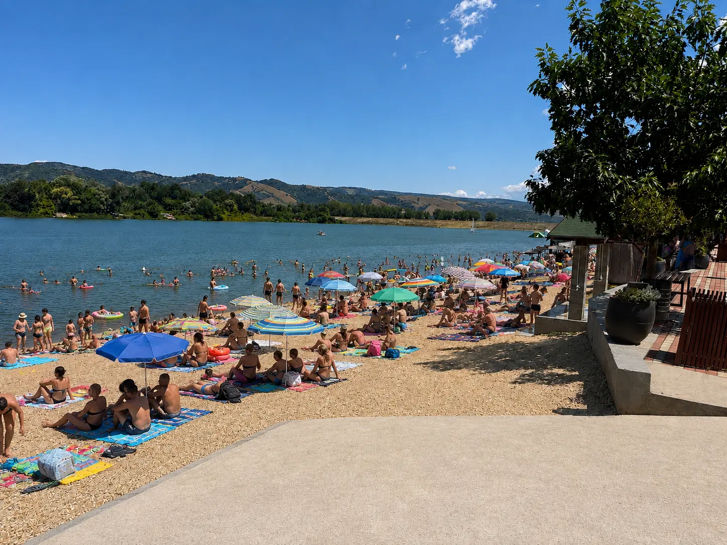Silver Lake beach in eastern Serbia